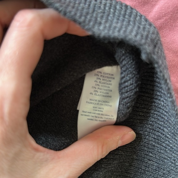 Faherty Charcoal Cotton Blend Zip Pullover - Picture 3 of 3